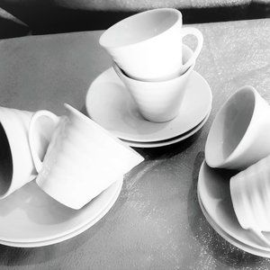 Casa Bella Espresso 6 Cup and Saucer set